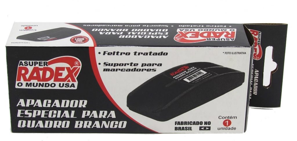 Apagador Para Quadros Branco Radex C Suporte Para Canetas