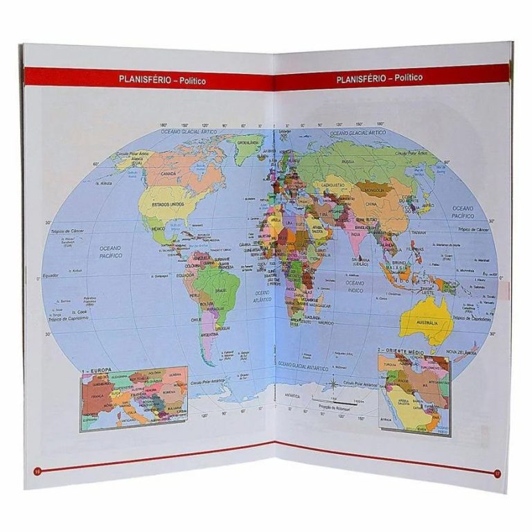 Atlas Escolar Geográfico Ciranda Cultural Papelaria Criativa