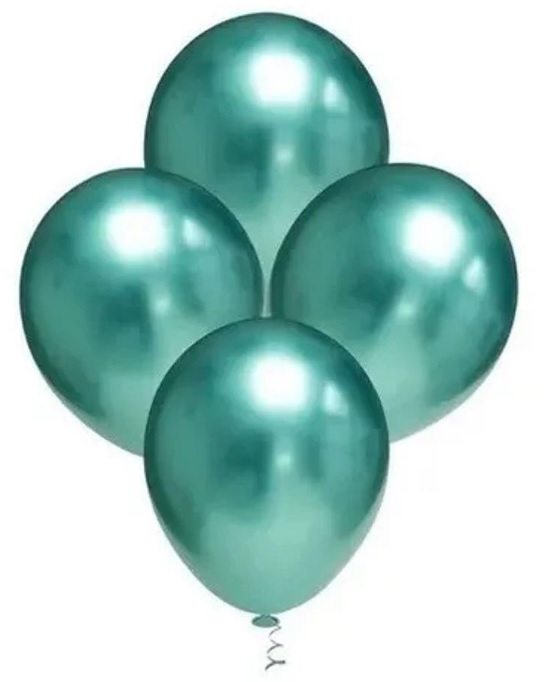 Bexiga Balao Verde Metallic Numero Sao Roque C Unidades