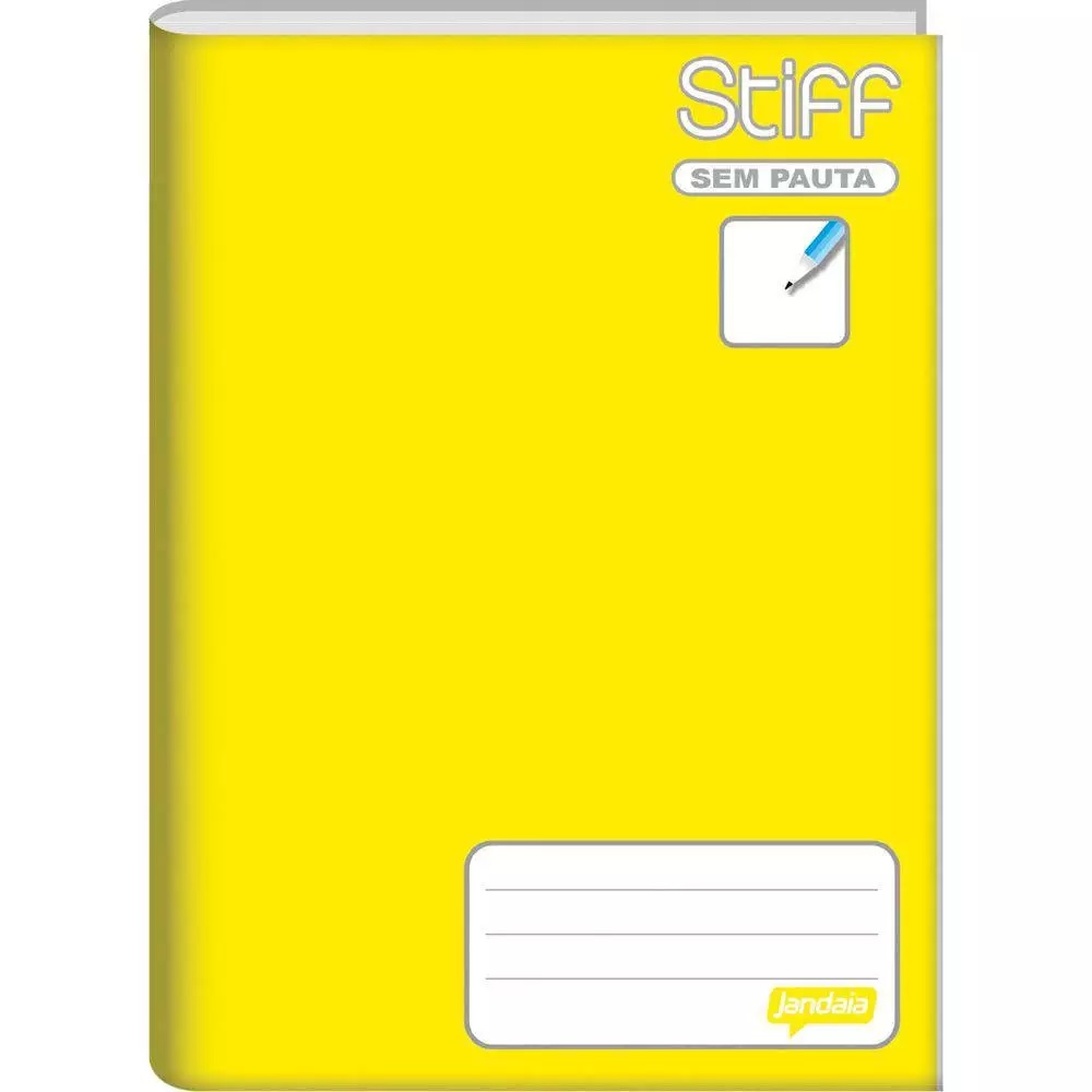 Caderno Brochura Universitário Stiff Amarelo 96 Folhas Sem Pauta