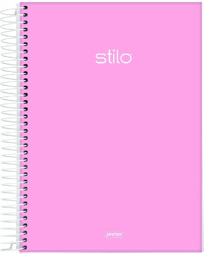 Caderno Espiral Stilo Ton Pastel Fls Capa Dura Jandaia