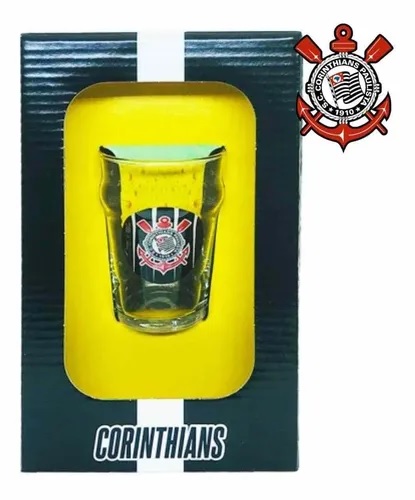 Copo De Vidro Pub Corinthians 200ml Allmix Papelaria Criativa