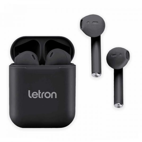 Fone De Ouvido Sem Fio Bluetooth Earbuds Box Preto Letron SWI12