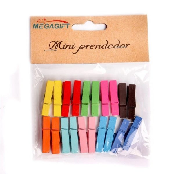 Kit Mini Prendedor Mm Cor Colorido Mdf C Unidades Papelaria Criativa