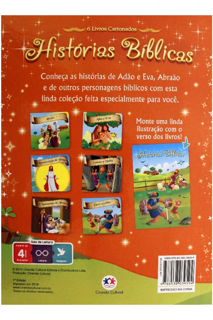 Livro Infantil Box Histórias Bíblicas Ciranda Cultural Papelaria Criativa