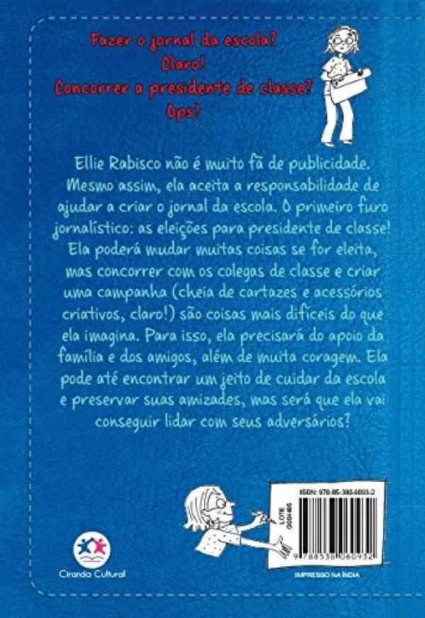 Livro Infantil Di Rio De Aventuras Da Ellie Um Novo Presidente