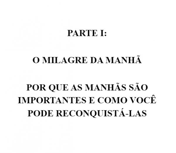 Livro Literatura O Milagre Da Manh Para Se Tornar Um Milion Rio