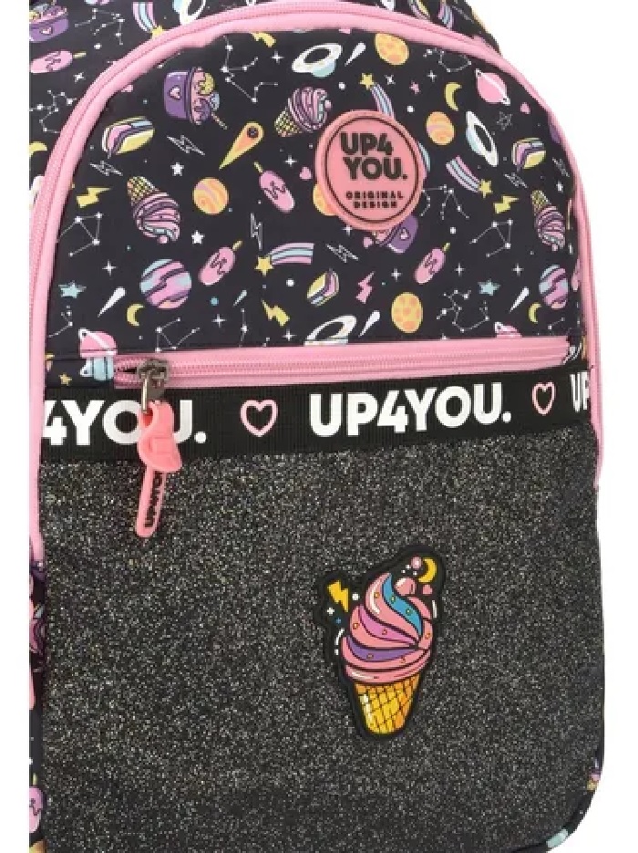 Mochila Costa Luxcel Up You Sorvete Ice Cream Preto Is Uppt