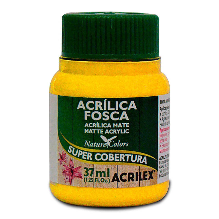 Tinta Acrilica Acrilex Fosca Amarelo Cadmio 536 37ml 03540 Papelaria