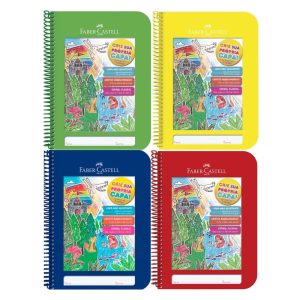 Caderno 1 Matéria Criativo Cores Sortidas 96 Folhas Faber-Castell.