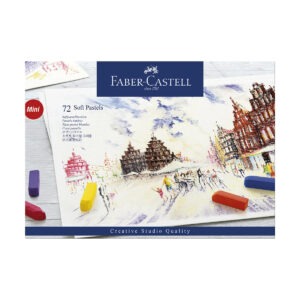 Giz De Cera Pastel Faber Castell Gold Seco Macio Curto Quadrado 72 Cores 128272
