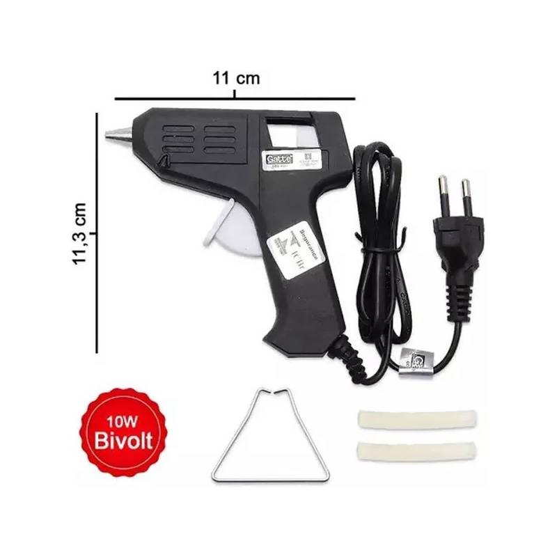 Pistola Cola Quente Fina Gatte 10 Watts Bivolt 4007 - Imagem 3
