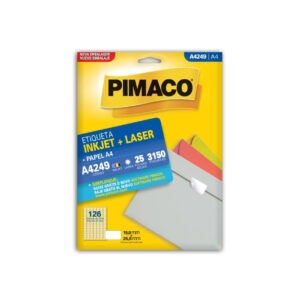 Etiqueta Pimaco A4 Laser 249 N126 25 Folhas 15,0x26,0mm 874829
