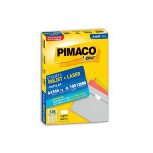 Etiqueta Pimaco A4 Laser 349 N126 100 Folhas 15,0x26,0mm