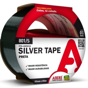 Fita Silver Tape Adere 45mmx5m Preta 801S
