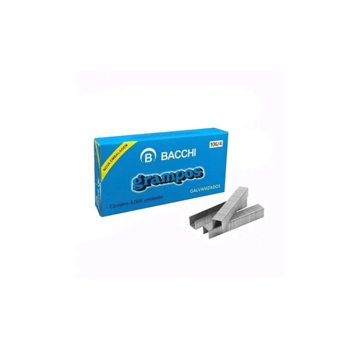 Grampo Bacchi 106/4 Galvanizado 4000 Unidades
