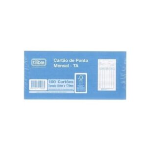 Impresso Cartão Ponto Mensal TA 100 Unidades Tilibra 150231