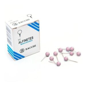 Alfinete Bacchi Mapa Rosa Com 50 Unidades