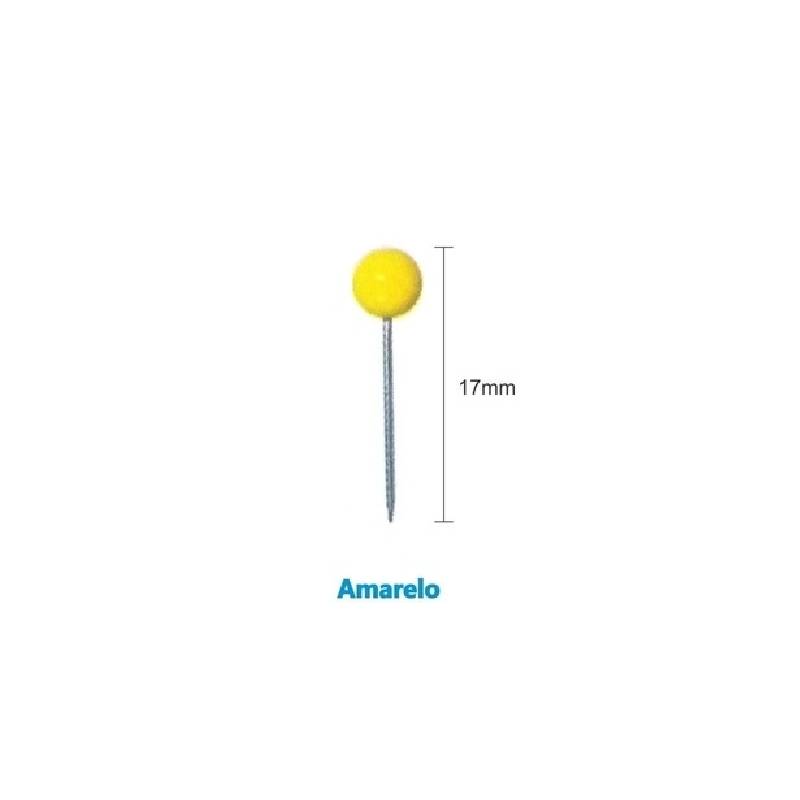 Alfinete Bacchi Mapa Amarelo Caixa com 50 Unidades - Imagem 2