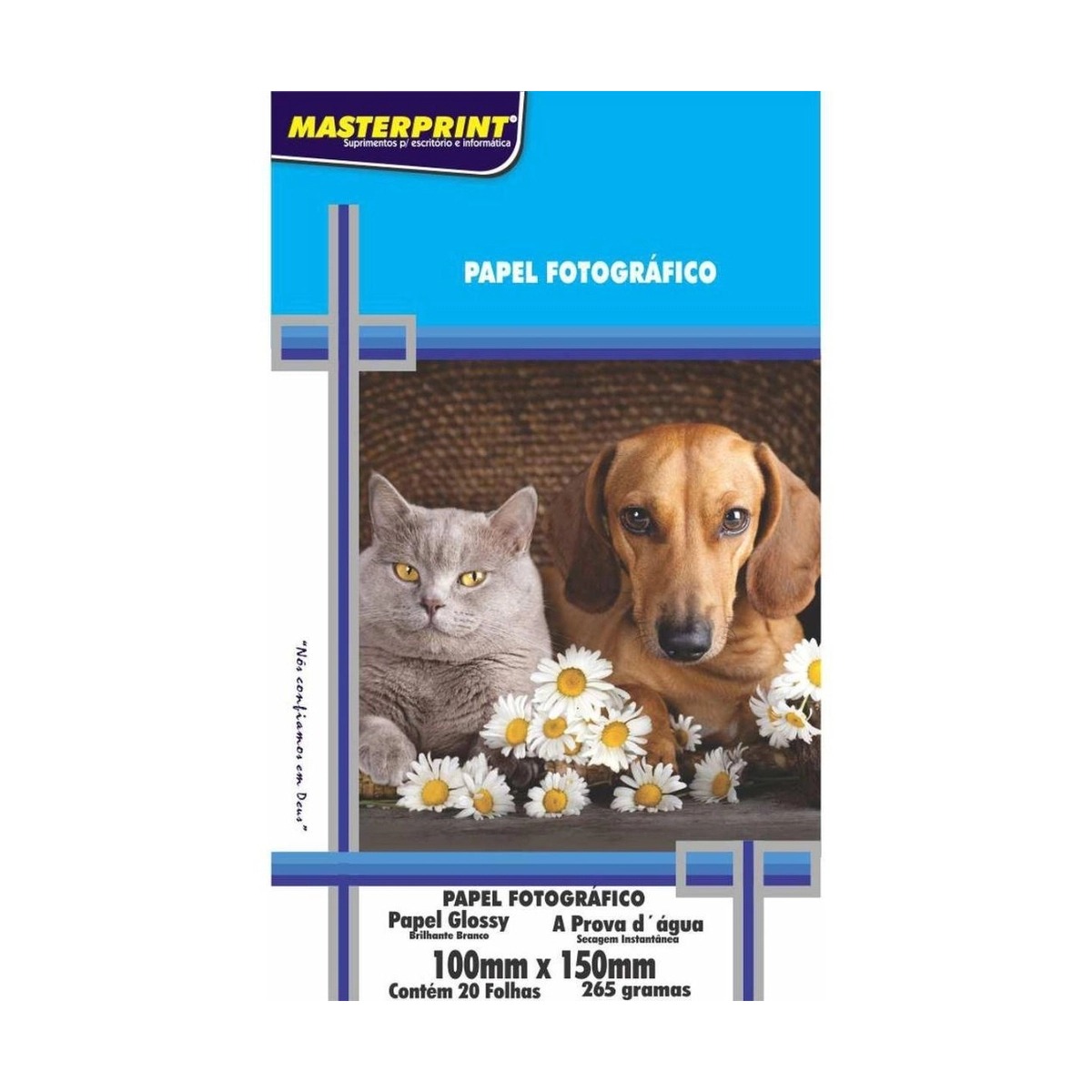 Papel Foto Masterprint Jato Tinta Glossy Brilhante 265grs 10x15cm Com 20 Folhas - Imagem 2