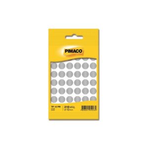 Etiqueta Adesiva Redonda 12mm Prata 210 Unidades Pimaco TP12PR