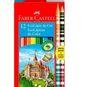 Lápis De Cor Faber Castell 10 Cores + 2 Eco Lápis Bicolor 1201122B