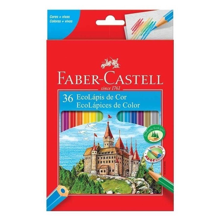 Lápis De Cor Faber Castell 36 Cores Eco Lápis 120136G