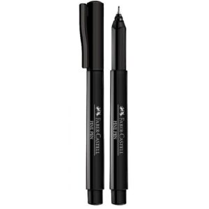 Caneta Faber-Castell Indelével Fine Pen 0.4 Preto