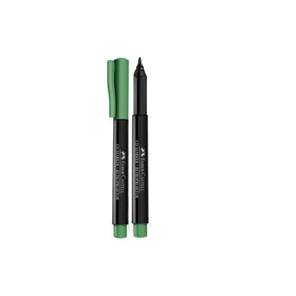 Caneta Faber-Castell Cd Marker Retro Projetor Verde Média 1.0