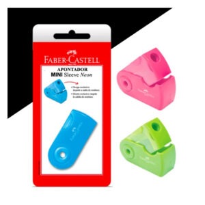 Apontador Faber-Castell Mini Sleeve Colors Neon