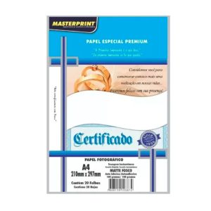 Papel Foto Masterpint Jato Tinta Matte A4 170grs Folha Avulsa