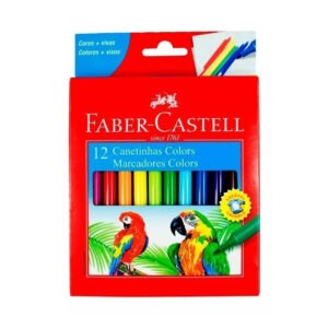 Caneta Hidrográfica Faber Castel 12 Cores Lavável