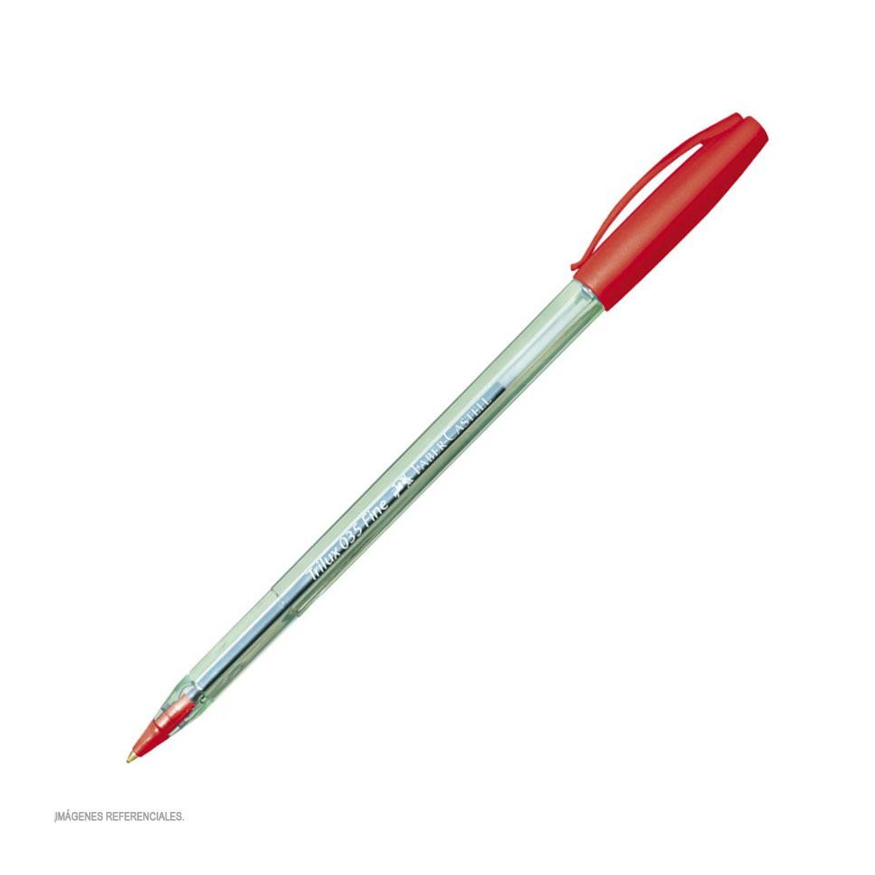 Caneta Faber Castell Trilux Fine Vermelho 035 - Imagem 2