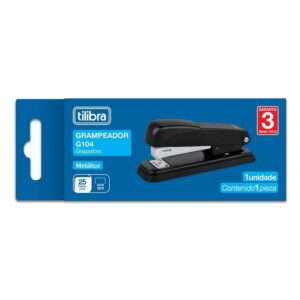 Grampeador Mesa G104 Preto 25 Folhas Blistado Tilibra 211354