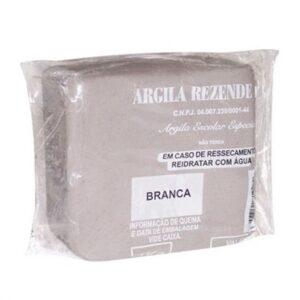 Argila Escolar 1kg Branca - Rezende