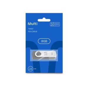 Pen Drive 8GB Twist USB 2.0 Preto Multilaser PD587