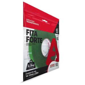 Fita Dupla Face Transparente Adermax Massa Acrílica 12mm x 20m Adere XT100
