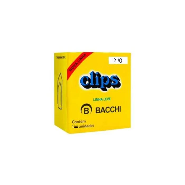 Clips Bacchi 2/0 Linha Leve Caixa Com 100 Unidades