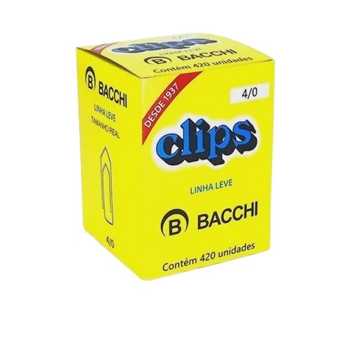 Clips Bacchi 8/0 Linha Leve 170 Unidades