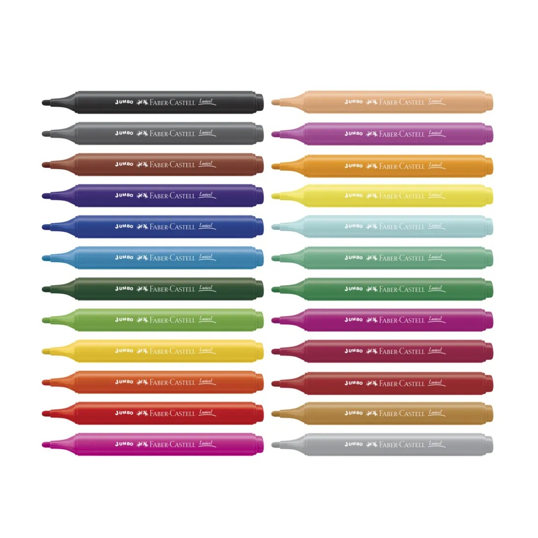 Caneta Hidrografica Faber Castell 24 Cores Jumbo Ponta Grossa - Imagem 2