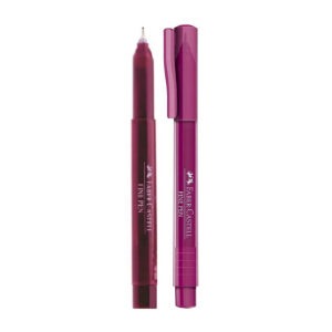 Caneta Faber-Castell Indelével Fine Pen 0.4 Carmim