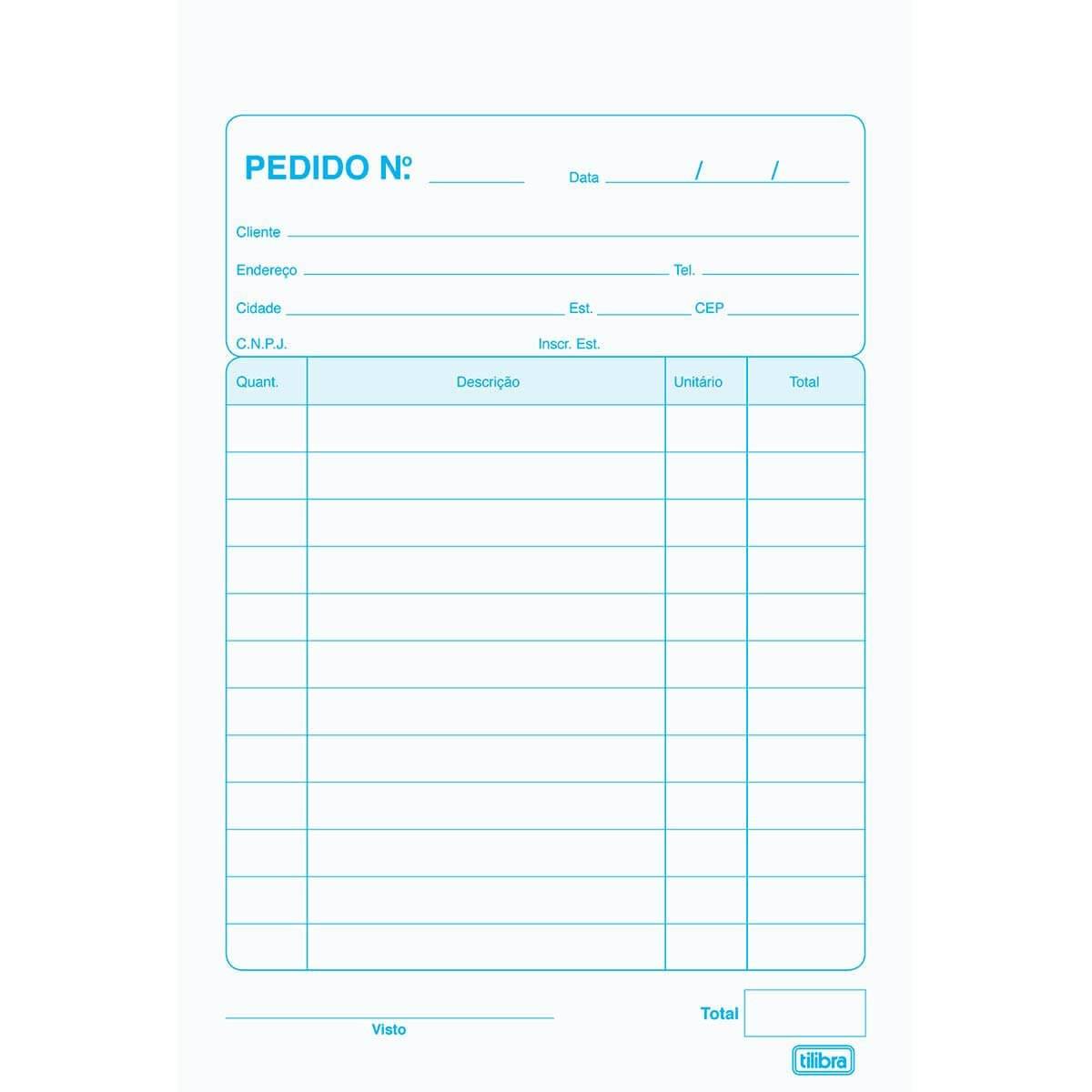 Pedido 1/32 50 Folhas 105x146mm Tilibra 234796
