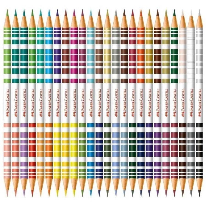 Lápis De Cor Faber Castell Bicolor 24 Lápis - 48 Cores 120624G - Imagem 2