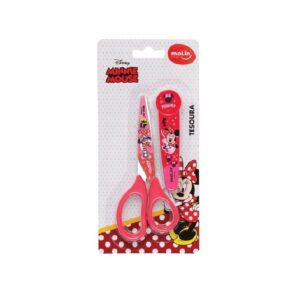 Tesoura Escolar Molin Minnie Com Protetor 22374