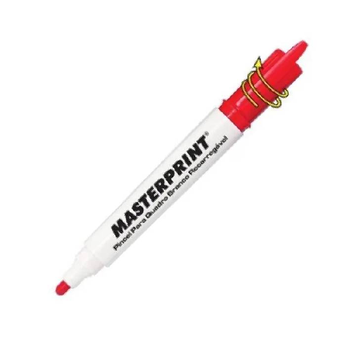 Caneta Pincel Quadro Branco Recarregável Vermelho Masterprint MP619 309050012