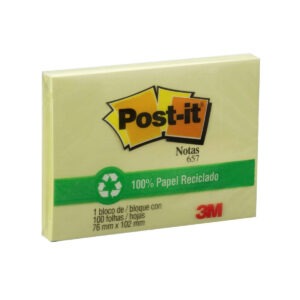 Bloco Adesivo 3m Post It 76x102 100 Folhas Reciclado