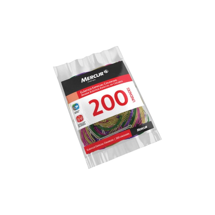 Elástico Mercur Especial Colorido 200 Unidades