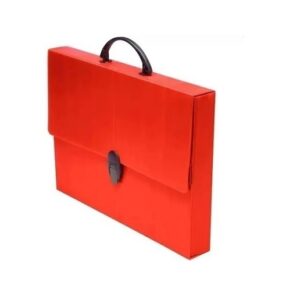 Maleta Polionda Com Alça Oficio 45mm Polibras Lisa Vermelha 30207