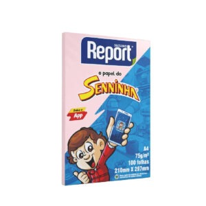 Papel Sulfite A4 Report Rosa 75grs 100 Folhas Senninha