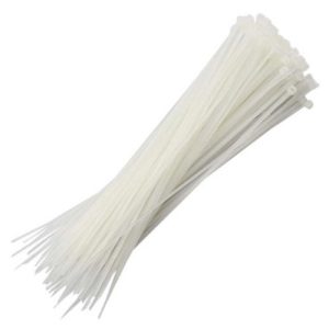 Abraçadeira Nylon Branco 2,5x150mm Com 100 Unidades Kaz KZ120BR